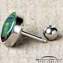 Load image into Gallery viewer, 16G 1/4 Reverse Alien UFO Abduction Tragus Cartilage Earring by Onyx O