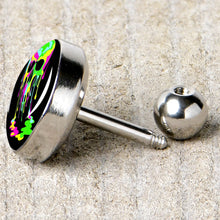 Load image into Gallery viewer, 16G 1/4 Ultra Bright Melting Skull Tragus Cartilage Earring by Onyx O