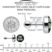Load image into Gallery viewer, 16G 1/4 SKIBIDI Cartilage Tragus Earring by Onyx O