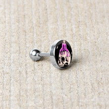 将图片加载到图库查看器,16G 1/4 Burning Skull Candle Cartilage Tragus Earring by Onyx O