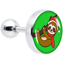 Load image into Gallery viewer, 16G 1/4 Santa Sloth Tragus Cartilage Earring by Onyx O