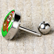 Load image into Gallery viewer, 16G 1/4 Santa Sloth Tragus Cartilage Earring by Onyx O