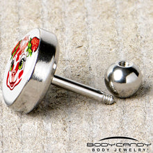 Load image into Gallery viewer, 16G 1/4 Strawberry Cow Cartilage Tragus Earring by Onyx O