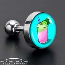 Load image into Gallery viewer, 16G 1/4 Summer Drink Cartilage Tragus Earring by Onyx O