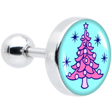 Load image into Gallery viewer, 16G 1/4 Pastel Christmas Tree Tragus Cartilage Earring by Onyx O
