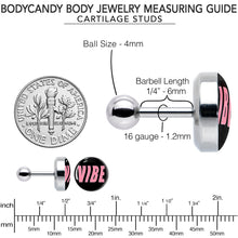 Load image into Gallery viewer, 16G 1/4 Vibe Cartilage Tragus Earring by Onyx O
