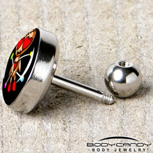 Load image into Gallery viewer, 16G Valentine Heart Voodoo Doll Tragus Cartilage Earring