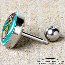 Load image into Gallery viewer, Christmas Holiday Lights Corgi Dog Tragus Cartilage Earring by Onyx O