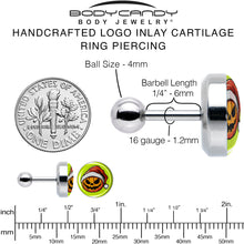 Load image into Gallery viewer, Christmas Holiday Santa Hat Pumpkin Tragus Cartilage Earring by Onyx O