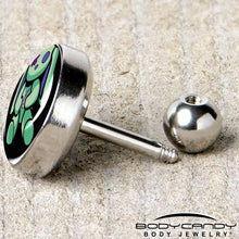 Load image into Gallery viewer, 16G 1/4 Zombie Bunny Tragus Cartilage Earring by Onyx O