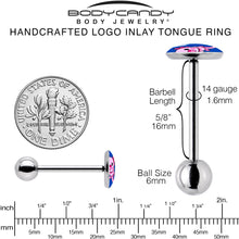 Load image into Gallery viewer, Adorable Axolotl Barbell Tongue Ring by Onyx O