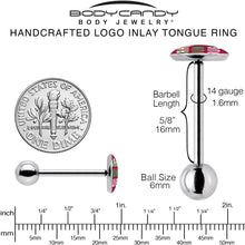 Load image into Gallery viewer, Bah Humbug Holiday Grouch Barbell Tongue Ring by Onyx O
