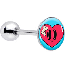 Load image into Gallery viewer, Heartbreak Bandaged Heart Barbell Tongue Ring by Onyx O