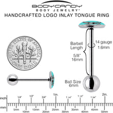 Load image into Gallery viewer, Bunny and Crossbones Barbell Tongue Ring by Onyx O