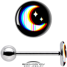 将图片加载到图库查看器,Chromatic Moon Barbell Tongue Ring by Onyx O