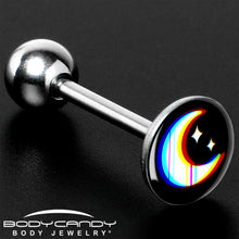 将图片加载到图库查看器,Chromatic Moon Barbell Tongue Ring by Onyx O