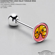 Load image into Gallery viewer, Quaso Croissant Barbell Tongue Ring by Onyx O