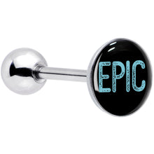 将图片加载到图库查看器,Epic Blue Barbell Tongue Ring