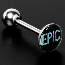 将图片加载到图库查看器,Epic Blue Barbell Tongue Ring