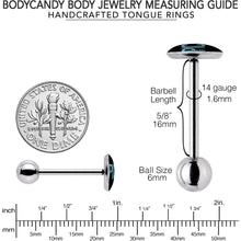 将图片加载到图库查看器,Epic Blue Barbell Tongue Ring