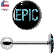 将图片加载到图库查看器,Epic Blue Barbell Tongue Ring