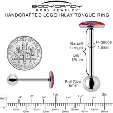 Load image into Gallery viewer, Blossom Creation Tropical Floral Flowers Barbell Tongue Ring by Onyx O