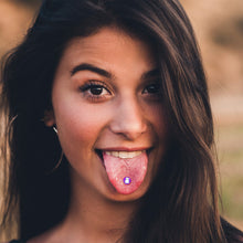 Load image into Gallery viewer, Ghost Barbell Tongue Ring by Onyx O
