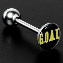 Load image into Gallery viewer, G.O.A.T. Barbell Tongue Ring by Onyx O