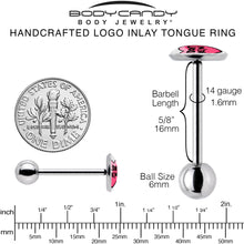 Load image into Gallery viewer, I Don't Like You Valentine Heart Barbell Tongue Ring