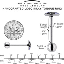 Load image into Gallery viewer, Leaping Leapfrog Spiders Barbell Tongue Ring by Onyx O