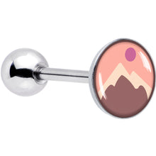 Load image into Gallery viewer, Mountain Sunrise Barbell Tongue Ring by Onyx O