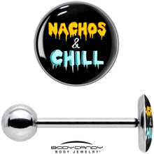 Load image into Gallery viewer, Nachos and Chill Barbell Tongue Ring by Onyx O