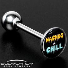 Load image into Gallery viewer, Nachos and Chill Barbell Tongue Ring by Onyx O