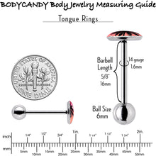 Load image into Gallery viewer, Red Sunset Palm Tree Barbell Tongue Ring by Onyx O
