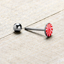 将图片加载到图库查看器,Holiday Peppermint Candy Barbell Tongue Ring