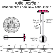 Load image into Gallery viewer, RIZZ ME UP Barbell Tongue Ring by Onyx O