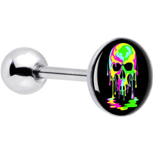 Load image into Gallery viewer, Ultra Bright Melting Skull Barbell Tongue Ring by Onyx O