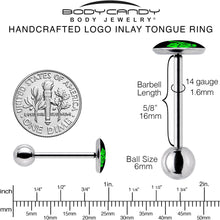 Load image into Gallery viewer, Shaka Hand Barbell Tongue Ring by Onyx O