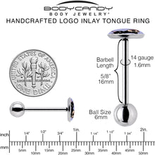将图片加载到图库查看器,Skull Cat Barbell Tongue Ring by Onyx O