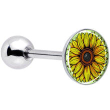 Load image into Gallery viewer, Blossom Creation Yellow Sunflower Barbell Tongue Ring by Onyx O