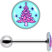 Load image into Gallery viewer, Pastel Christmas Tree Barbell Tongue Ring by Onyx O