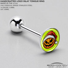 将图片加载到图库查看器,Christmas Holiday Santa Hat Pumpkin Barbell Tongue Ring by Onyx O