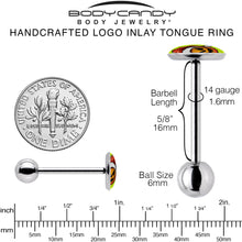 将图片加载到图库查看器,Christmas Holiday Santa Hat Pumpkin Barbell Tongue Ring by Onyx O