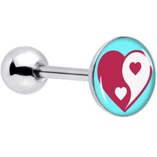 Load image into Gallery viewer, Love Yin Yang Heart Barbell Tongue Ring by Onyx O
