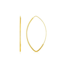 Load image into Gallery viewer, 14k Yellow Gold Polished Long Marquise Motif Earrings