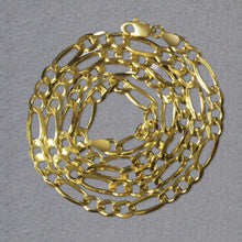 Load image into Gallery viewer, 10K Yellow Gold Solid Figaro Chain (4.50 mm)