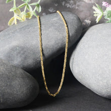 Load image into Gallery viewer, Diamond Cut Fancy Links Pendant Chain in 14k Yellow Gold (1.5mm)