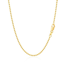 Load image into Gallery viewer, 18k Yellow Gold Bead Chain 1.5mm (1.50 mm)