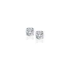 Load image into Gallery viewer, 14k White Gold Diamond Four Prong Stud Earrings (1/4 cttw)