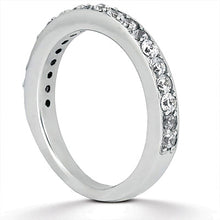 Load image into Gallery viewer, 14k White Gold Pave Diamond Wedding Ring Band Set 1/2 Around